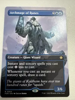 Archmage of Runes Borderless (NM Non-Foil) FDN-0304 Rare MTG - Image 1
