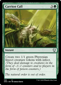 CARRION CALL x4 mtg NM-M Commander Phyrexia 4 Unc - Image 1