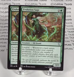 EVOLUTION SAGE mtg OFFCENTER Error Commander Phyrexia 1 Unc Miscut - Image 1