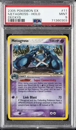 2005 POKEMON EX DEOXYS #11 METAGROSS-HOLO PSA 9 - Image 1