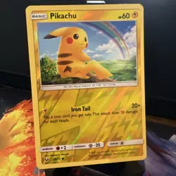 Pokemon TCG Shining Legends Pikachu Reverse Holo Card #28/73 - Image 1