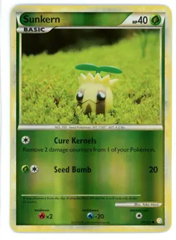Sunkern Reverse Holo 85/123 HeartGold & SoulSilver Pokemon Card - Image 1