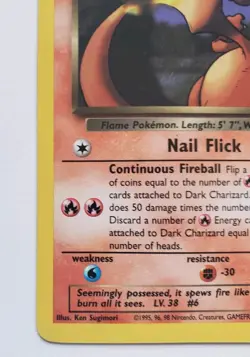 Pokemon TCG Dark Charizard 21/82 Base Set Non-Holo Rare Card LP - Image 5