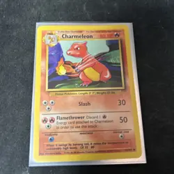 Pokemon TCG Charmeleon Base Set 24/102 Regular Unlimited Uncommon D10 - Image 1