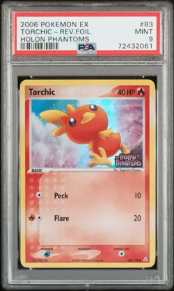 TORCHIC REVERSE FOIL PSA 9 | 2006 POKEMON EX HOLON PHANTOMS 83/110 LOW POP 68 - Image 1