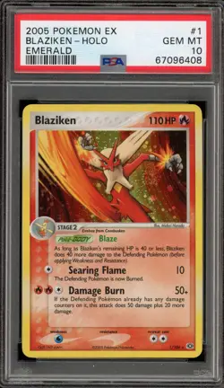 Pokemon Blaziken EX Emerald Holo Rare #1 PSA 10 Gem Mint - Image 1