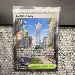 Pokemon TCG Full Art Trainer Lumiose City 111/088 Perfect Order In Hand - Image 1