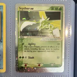 Pokemon Scyther ex 102/109 EX Ruby & Sapphire Ultra Rare Holo Basic 80 HP 2003 - Image 1