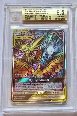 2019 POKEMON #SM210 MOLTRES & ZAPDOS & ARTICUNO GX BGS 9.5 GEM MINT - Image 1