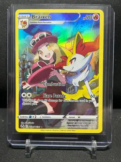 Braixen TG01/TG30 Trainer Gallery Holo Rare Pokemon 2022 Silver Tempest NM - Image 1