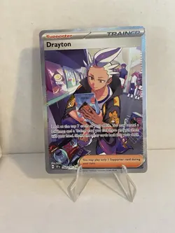 Pokemon TCG Drayton 244/191 Special Illustration Rare Trainer Surging Sparks - Image 1