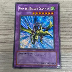 YU-GI-OH! GAIA THE DRAGON CHAMPION LOB-E102 1996 TCG CARD GAME YUGIOH - Image 1