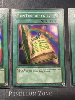 Toon Table of Contents (3x) TP6-EN002 Tournament Pack 6 Super Rare NM Yugioh - Image 3