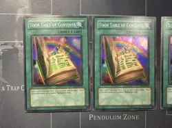 Toon Table of Contents (3x) TP6-EN002 Tournament Pack 6 Super Rare NM Yugioh - Image 5