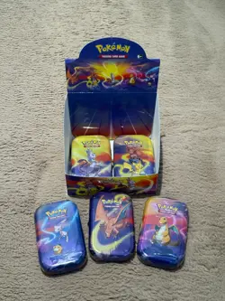 Pokemon TCG Kanto Power Mini Tins Full Set of 5 and Display Box - New Sealed - Image 2