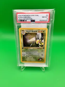 Pokemon TCG 1st Edition Koga's Beedrill Gym Challenge 9/132 Holo Rare PSA 8 - Image 1