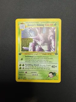 Pokemon TCG Giovanni's Nidoking 1st Edition Holofoil Gym Challenge 7/132 LP - Image 1