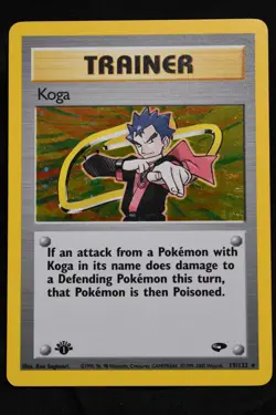 Koga 19/132 1st Edition NM Gym Challenge Holo Pokemon TCG Near Mint - Image 2