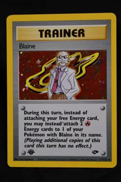 Blaine 17/132 1st Edition NM Gym Challenge Holo Pokemon TCG Near Mint - Image 1