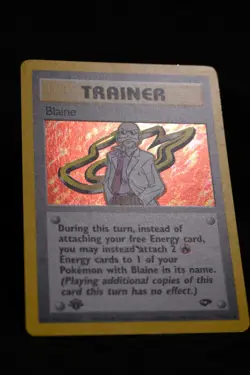Blaine 17/132 1st Edition NM Gym Challenge Holo Pokemon TCG Near Mint - Image 2