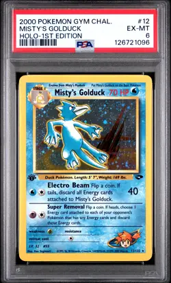 2000 POKEMON GYM CHALLENGE HOLO-1ST ED #12 MISTY'S GOLDUCK PSA 6 - Image 1