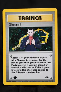 Giovanni 18/132 1st Edition NM Gym Challenge Holo Pokemon TCG - Image 1