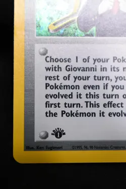 Giovanni 18/132 1st Edition NM Gym Challenge Holo Pokemon TCG - Image 4