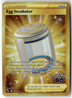 Egg Incubator ⭐ 087/078 Holo Secret Rare Pokemon GO 2022 Pokemon NM - Image 1