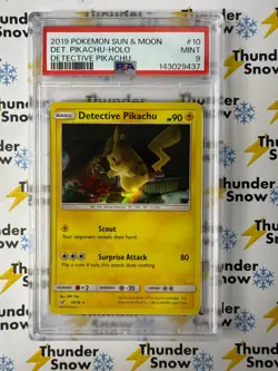 Detective Pikachu Holo #10 Detective Pikachu 2019 Pokemon PSA 9 - Image 1