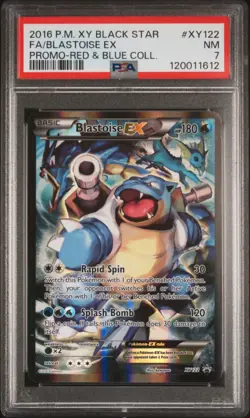 2016 POKEMON XY BLACK STAR PROMO BLASTOISE EX #XY122 HOLO PSA 7 NM #120011612 - Image 1