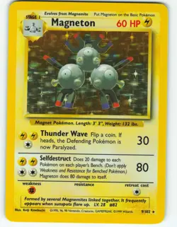 Magneton - Holo - 9/102 Base Set - Pokemon TCG - 1999 - Image 1