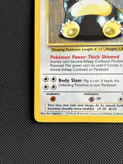 Pokemon TCG Snorlax 11/64 Jungle Holo Rare WOTC MP Condition Vintage 1999 - Image 5