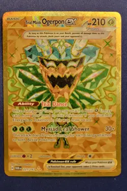 Pokemon TCG Teal Mask Ogerpon ex 221/167 Sv06: Twilight Masquerade Hyper Rare NM - Image 1
