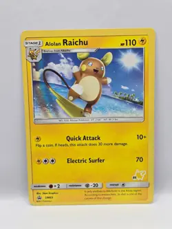 Alolan Raichu SM65 Black Star Promo Pokemon TCG LP - Image 1
