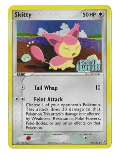 Skitty 41/100 Crystal Guardians Reverse Holo LP 2006 Pokemon TCG - Image 1