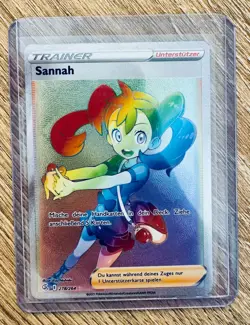 Sannah 278/264 Holo Rainbow Rare Pokemon Fusionsangriff FST 2021 NM Deutsch - Image 1
