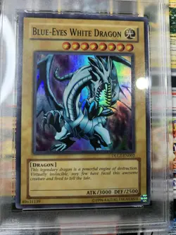 2008 Yu-Gi-Oh! Blue-Eyes White Dragon Dark Legends DLG1-EN002 LOB Artwork PSA 9 - Image 2