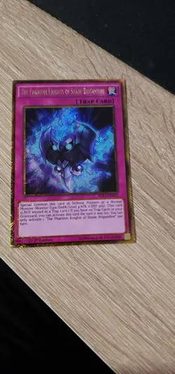Yugioh the phantom knights of shade brigadine PGL3-EN015 Gold Secret 1st Ed NM - Image 2