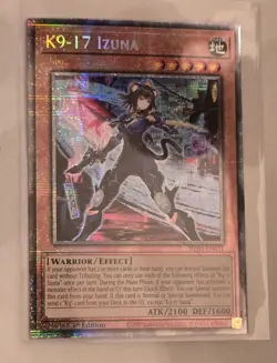 K9-17 IZUNA JUSH-EN031 STARLIGHT RARE 1st EDITION YUGIOH *NEW & MINT* - Image 1