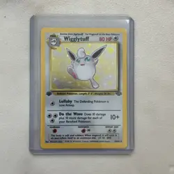 Pokemon Wigglytuff Jungle Holo Rare 1st Edition 16/64 80 HP Nintendo Card - Image 1