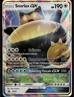 Snorlax GX Promo SM Promos SM05 Colorless Holofoil Pokemon Card - Image 1