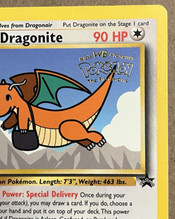 Dragonite Kids WB Black Star Promo Card Vintage Pokemon TCG WOTC Light Play - Image 3