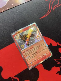 Pokemon Entei Holo Shiny Rare TCG Card Paldean Fates 112/091 - Image 3