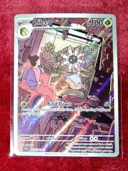 Lileep 145/142 Stellar Crown Illustration Rare IR Scarlet & Violet Pokemon Card - Image 1