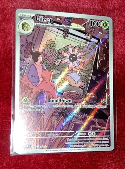 Lileep 145/142 Stellar Crown Illustration Rare IR Scarlet & Violet Pokemon Card - Image 2