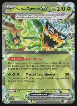 SV: Prismatic Evolutions Teal Mask Ogerpon ex #012/131 Pokemon Card - Image 1