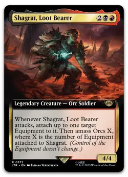 Shagrat, Loot Bearer (Extended Art) #372 (NM) Lord of the Rings LTR Magic MTG - Image 1