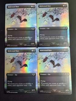 FOIL Mirkwood Bats Borderless x4 - Lord of the Rings LOTR - MTG - NM - SHIPS NOW - Image 1