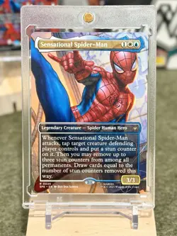 MINT - Sensational Spider-Man (Borderless) Marvel Universe SPM #25 Magic MTG - Image 1