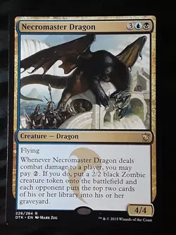 Necromaster Dragon , Dragons of Tarkir , LP , MTG, FREE SHIPPING - Image 1